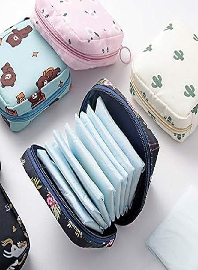 Keetly Sanitary Napkin Storage Bag Menstrual Cup Pouch Portable Pads with Zipper Feminine Menstruation First Period Bags for Teen Girls Women Ladies - Image 4